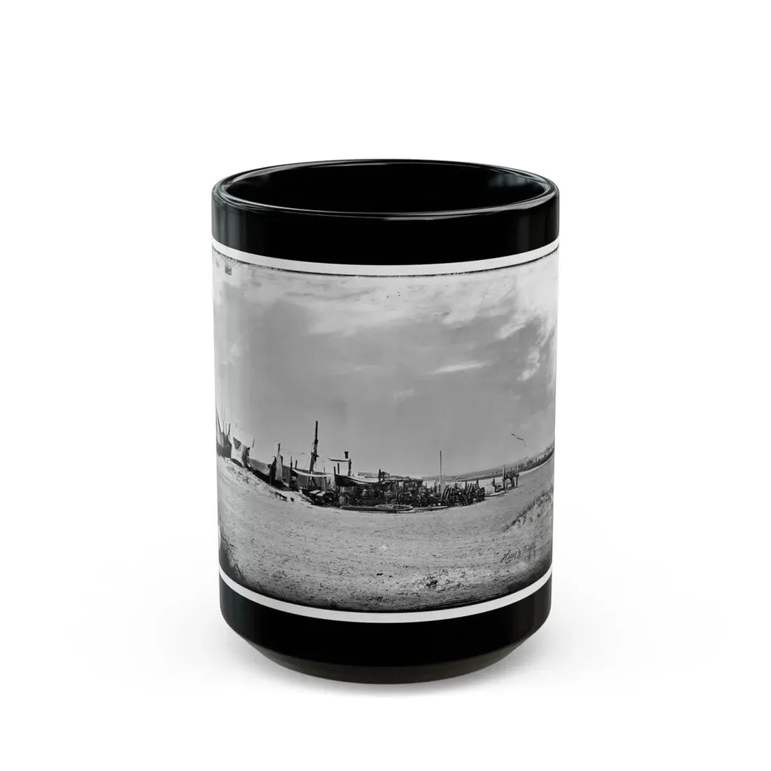 Morris Island, South Carolina. Unidentified Camp 003 (U.S. Civil War) Black Coffee Mug 15oz - Go Mug Yourself