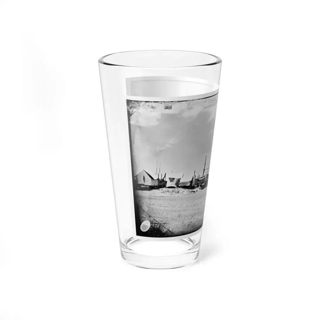 Morris Island, South Carolina. Unidentified Camp 003 (U.S. Civil War) Pint Glass 16oz - Go Mug Yourself
