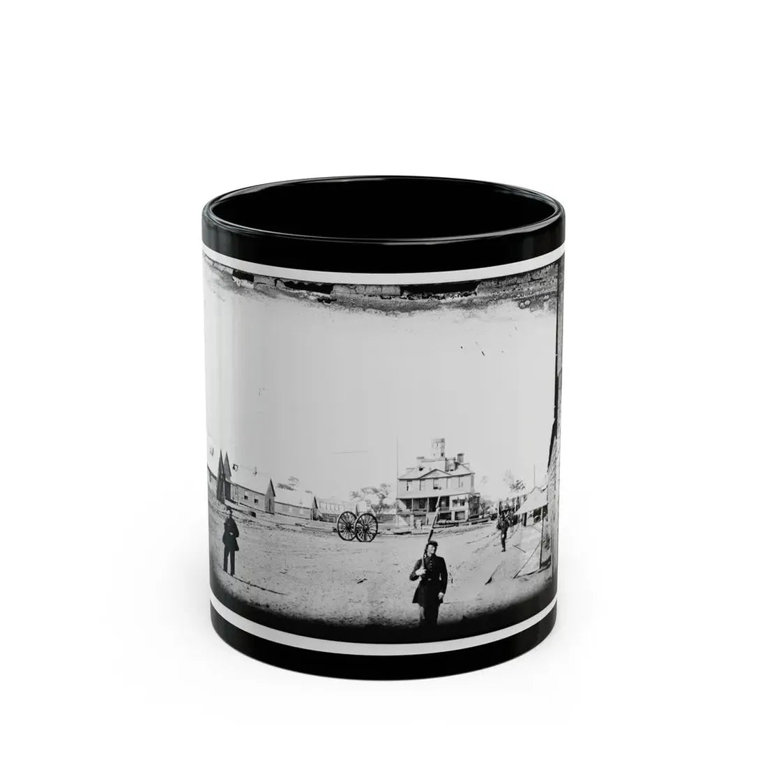 Morris Island, South Carolina. Unidentified Camp 004 (U.S. Civil War) Black Coffee Mug 11oz - Go Mug Yourself