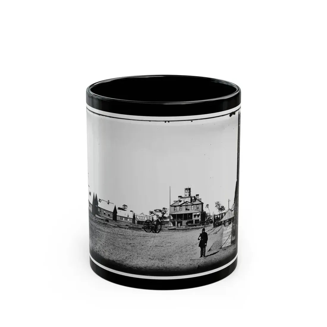 Morris Island, South Carolina. Unidentified Camp 005 (U.S. Civil War) Black Coffee Mug 11oz - Go Mug Yourself