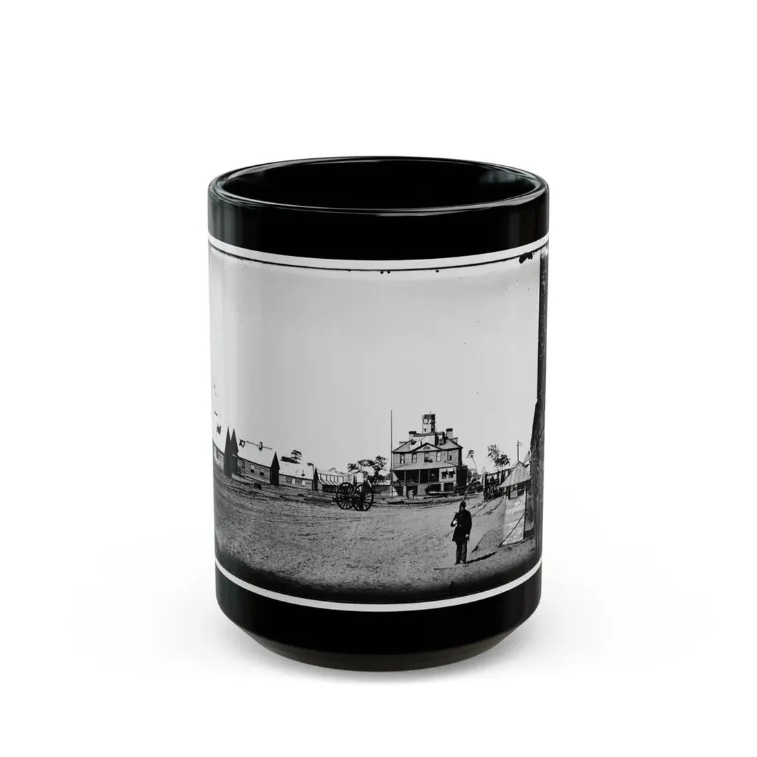 Morris Island, South Carolina. Unidentified Camp 005 (U.S. Civil War) Black Coffee Mug 15oz - Go Mug Yourself