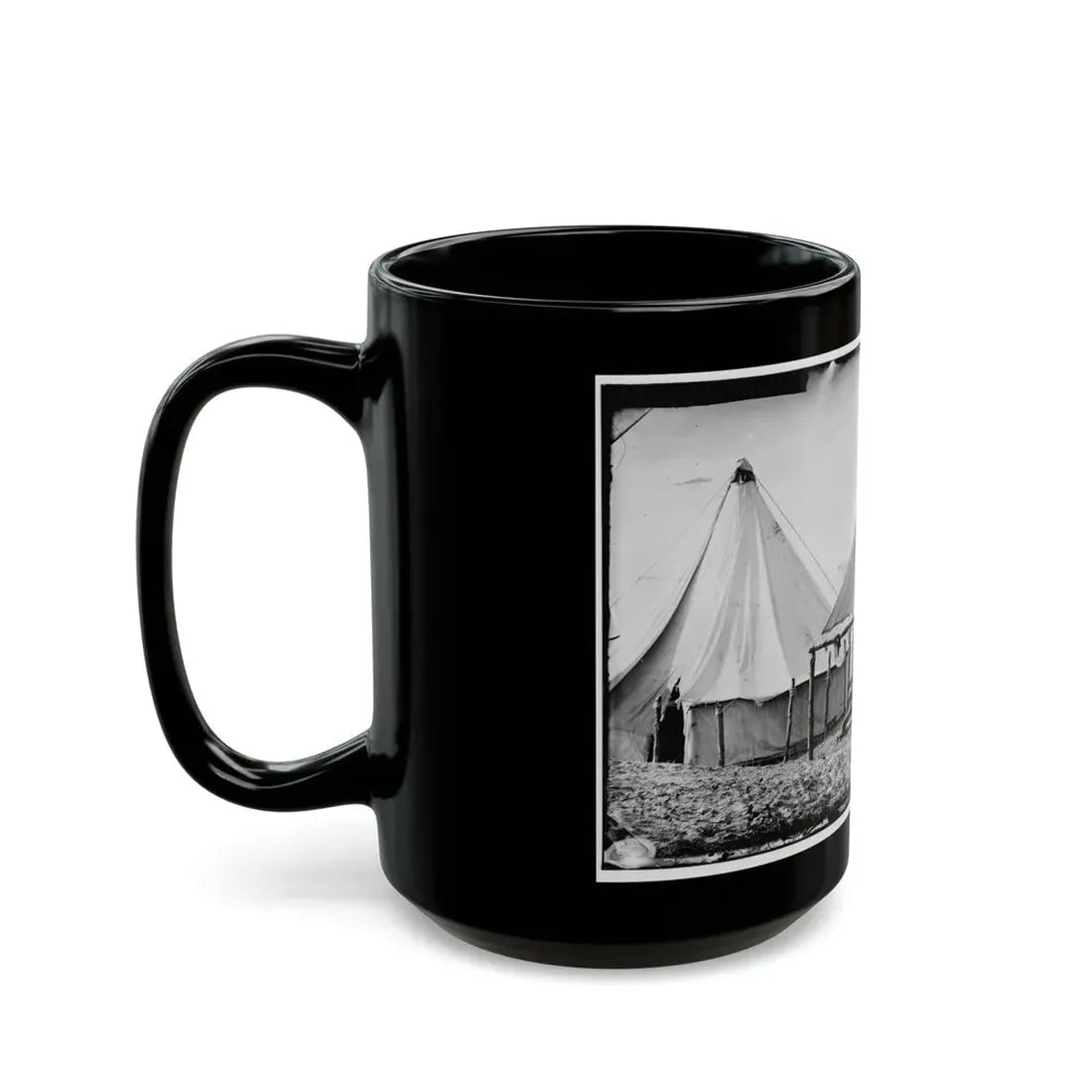 Morris Island, South Carolina. Unidentified Camp Scene (U.S. Civil War) Black Coffee Mug - Go Mug Yourself