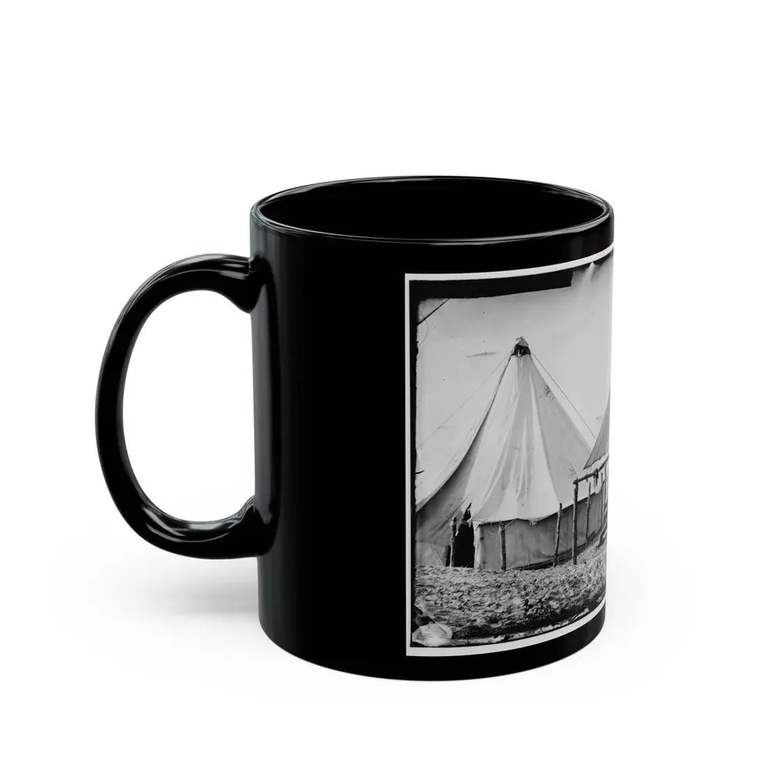 Morris Island, South Carolina. Unidentified Camp Scene (U.S. Civil War) Black Coffee Mug - Go Mug Yourself