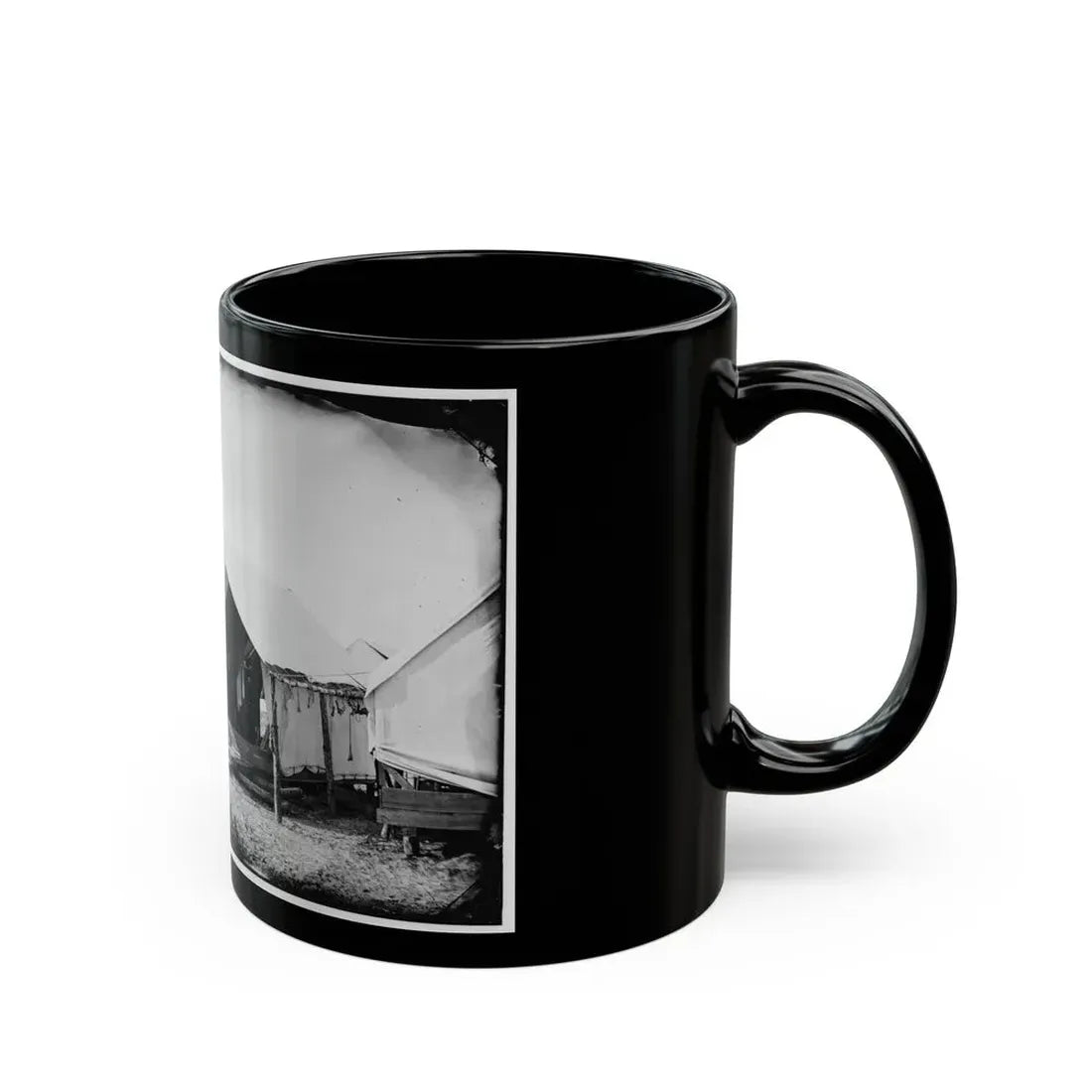 Morris Island, South Carolina. Unidentified Camp Scene (U.S. Civil War) Black Coffee Mug - Go Mug Yourself