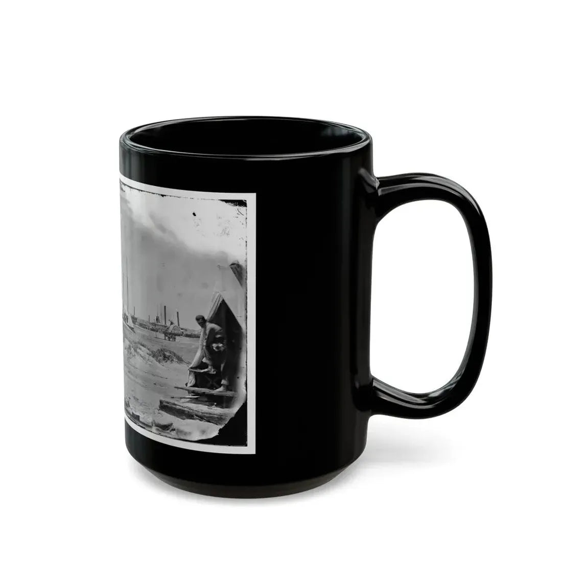 Morris Island, South Carolina. Unidentified Camp (U.S. Civil War) Black Coffee Mug - Go Mug Yourself