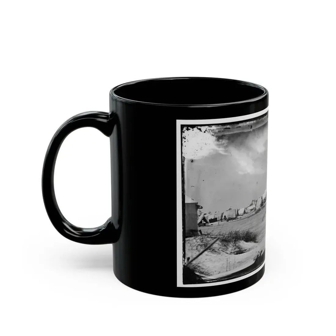 Morris Island, South Carolina. Unidentified Camp (U.S. Civil War) Black Coffee Mug - Go Mug Yourself