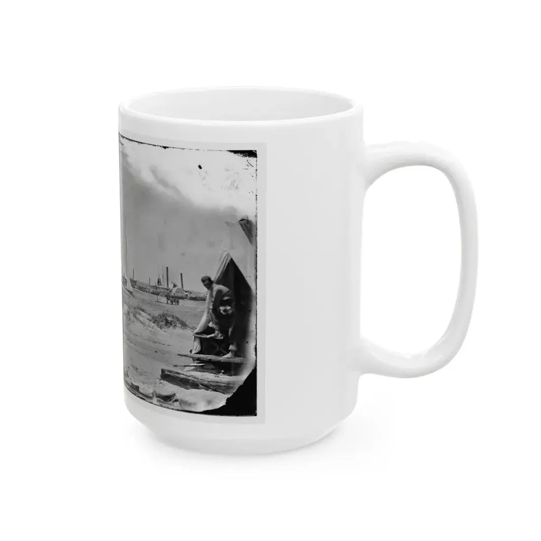Morris Island, South Carolina. Unidentified Camp (U.S. Civil War) White Coffee Mug - Go Mug Yourself