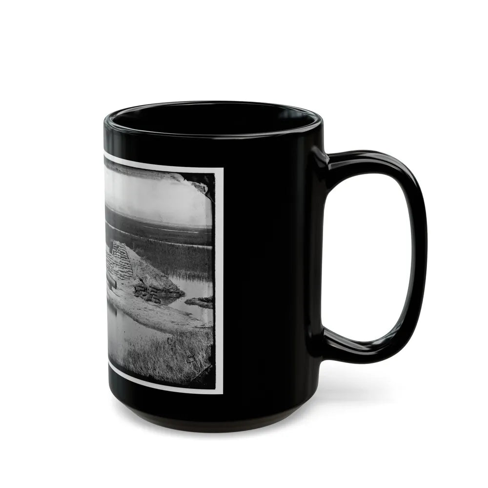 Morris Island, South Carolina. Battery Hays. One 8-Inch Parrot Rifle, Dismounted. Breaching Battery Against Fort Sumter (U.S. Civil War) Black Coffee Mug-Go Mug Yourself