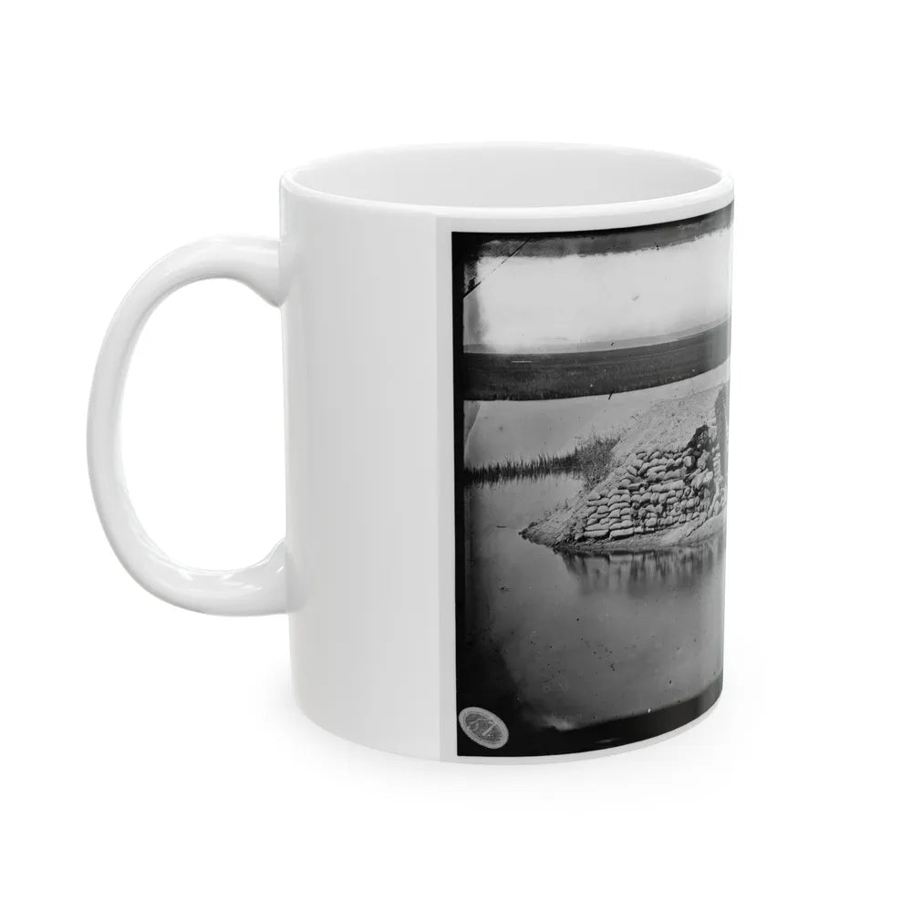 Morris Island, South Carolina. Battery Hays. One 8-Inch Parrot Rifle, Dismounted. Breaching Battery Against Fort Sumter (U.S. Civil War) White Coffee Mug-Go Mug Yourself