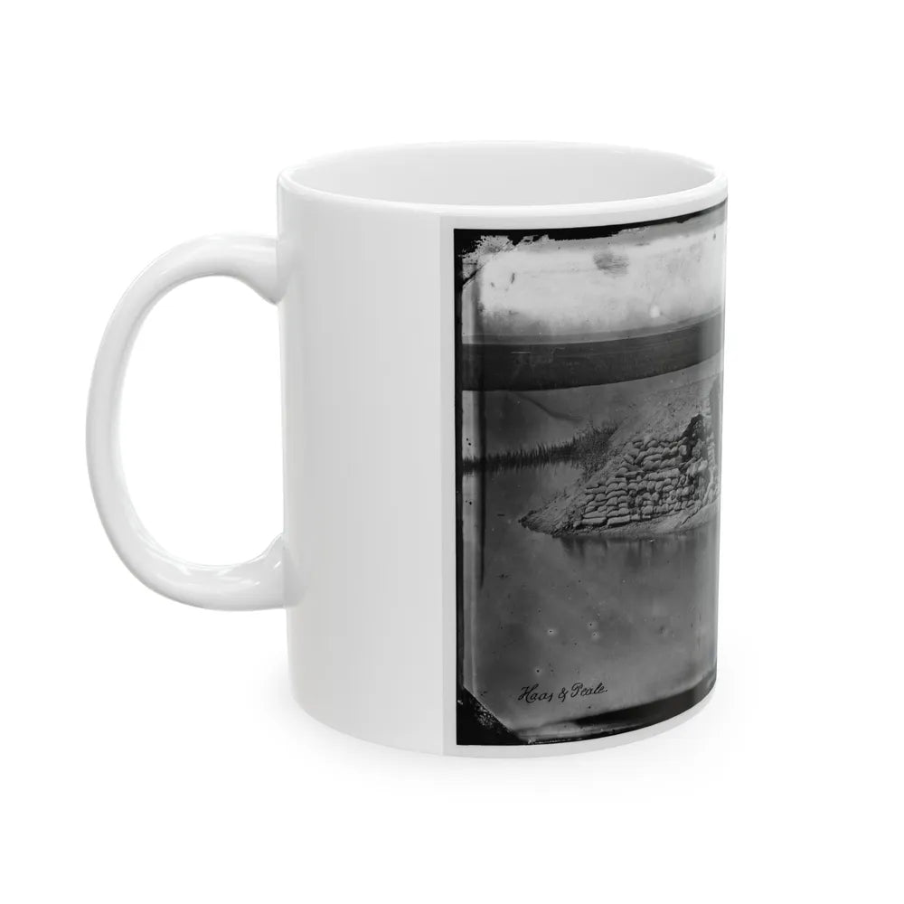 Morris Island, South Carolina. Battery Hays. One 8-Inch Parrot Rifle Dismounted. Breaching Battery Against Fort Sumter (U.S. Civil War) White Coffee Mug-Go Mug Yourself