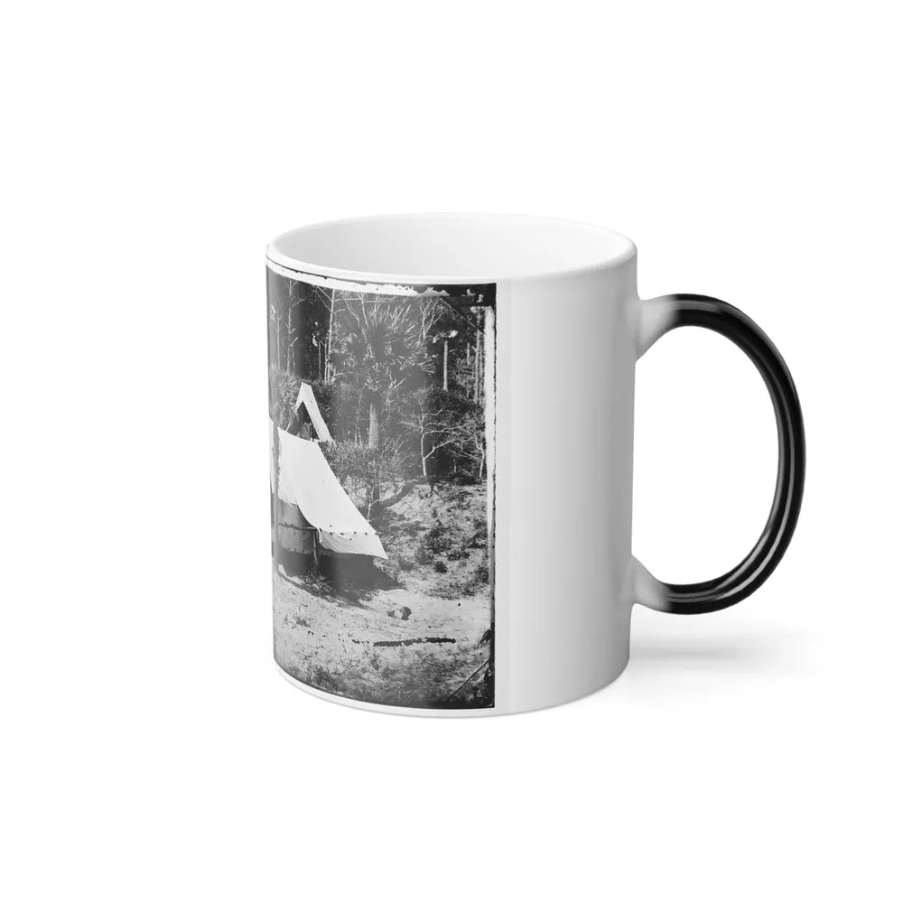 Morris Island, South Carolina. General Quincy A. Gillmore in Front of His Tent 001 (U.S. Civil War) Color Changing Coffee Mug 11oz-Go Mug Yourself