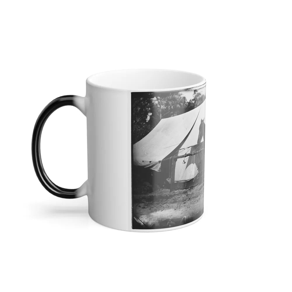Morris Island, South Carolina. General Quincy A. Gillmore in Front of His Tent (U.S. Civil War) Color Changing Coffee Mug 11oz-Go Mug Yourself