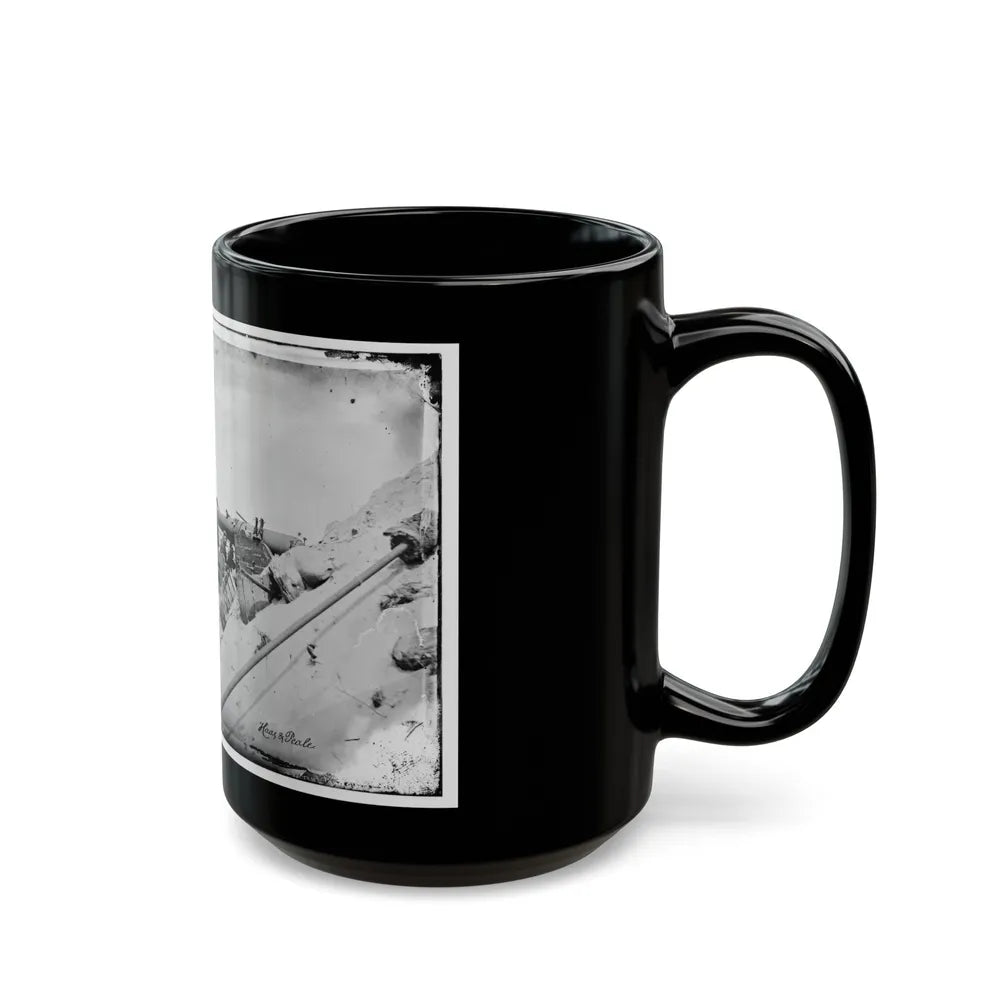 Morris Island, South Carolina. Naval Battery. Two 80-Pounder Whitworths. Breaching Battery Against Fort Sumpter (U.S. Civil War) Black Coffee Mug-Go Mug Yourself