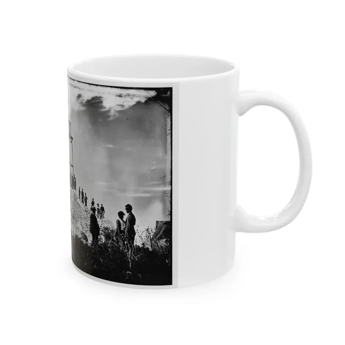 Morris Island (Vicinity), South Carolina. Ruins Of Charleston Lighthouse (U.S. Civil War) White Coffee Mug - Go Mug Yourself