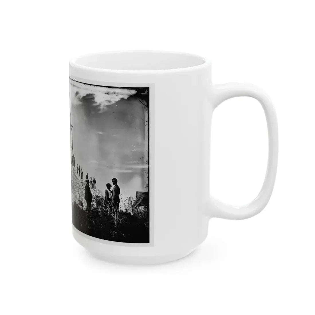 Morris Island (Vicinity), South Carolina. Ruins Of Charleston Lighthouse (U.S. Civil War) White Coffee Mug - Go Mug Yourself