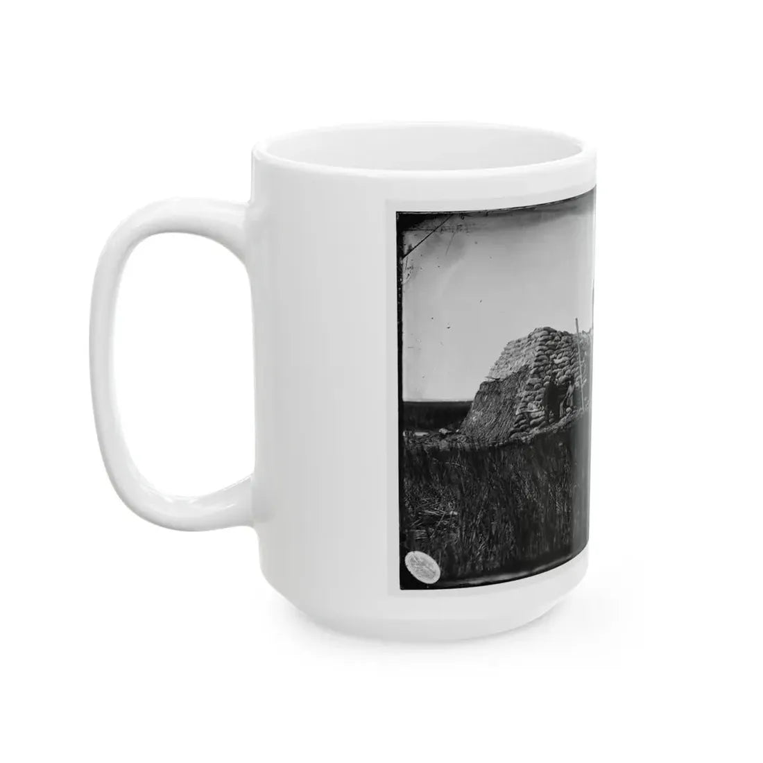 Morris Island (Vicinity), South Carolina. The Marsh Battery Or Swamp Angel After The Explosion, August 22, 1863 001 (U.S. Civil War) White Coffee Mug - Go Mug Yourself