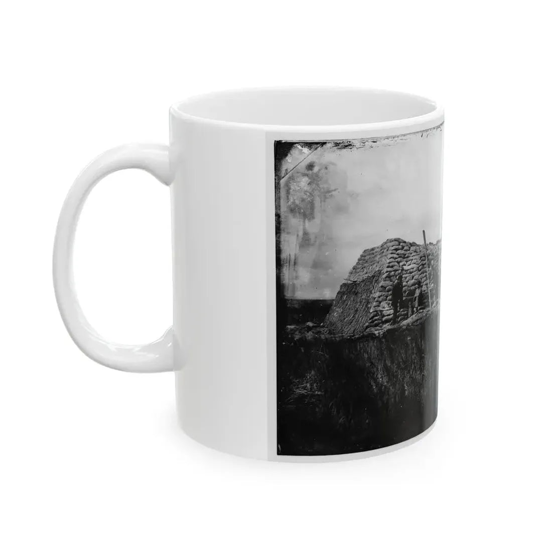 Morris Island (Vicinity), South Carolina. The Marsh Battery Or Swamp Angel After The Explosion, August 22, 1863 (U.S. Civil War) White Coffee Mug - Go Mug Yourself