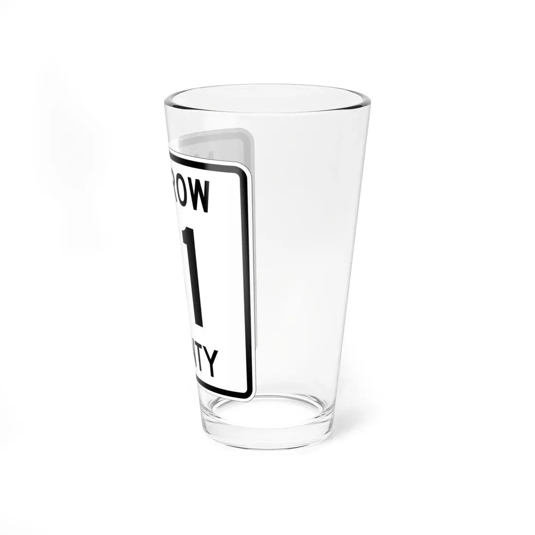 Morrow County Route 61 OH (Ohio) (Road Sign) Pint Glass 16oz - Go Mug Yourself