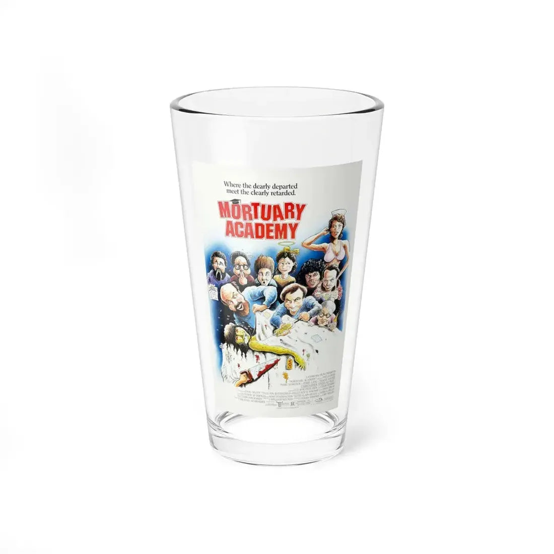 MORTUARY ACADEMY 1988 Movie Poster - Pint Glass 16oz 16oz - Go Mug Yourself