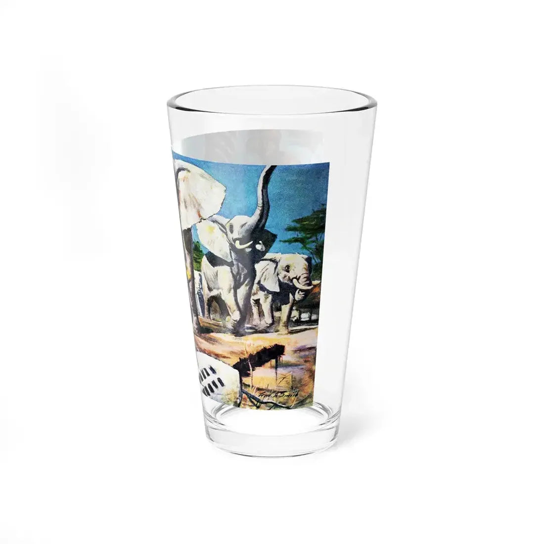 Most Elephants Are Respectable People, True Magazine, July 1949 (Magazine Illustration) Pint Glass 16oz - Go Mug Yourself