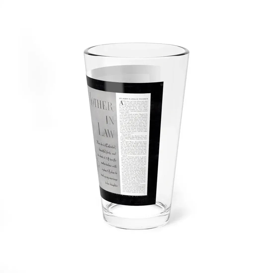 Mother In Law (1), Cosmopolitan, February 1954 (Magazine Illustration) Pint Glass 16oz - Go Mug Yourself