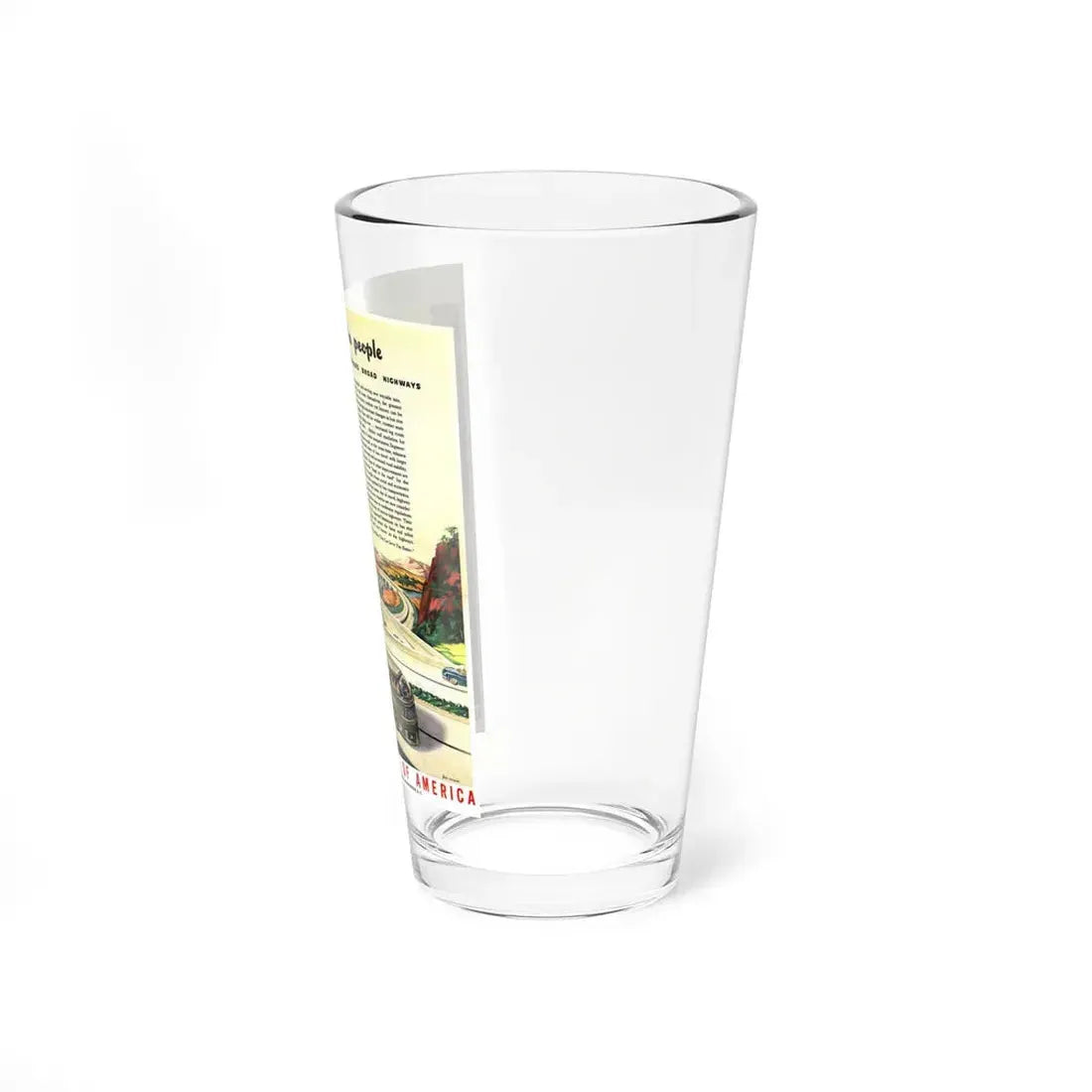 Motor Bus Lines of America ad (1) (Magazine Illustration) Pint Glass 16oz - Go Mug Yourself