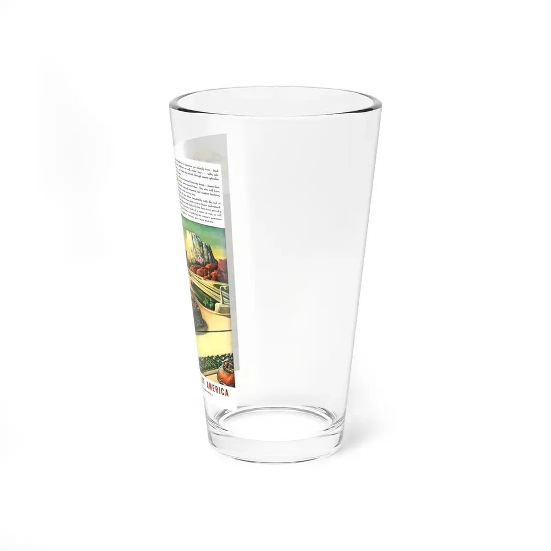 Motor Bus Lines of America ad (2) (Magazine Illustration) Pint Glass 16oz - Go Mug Yourself