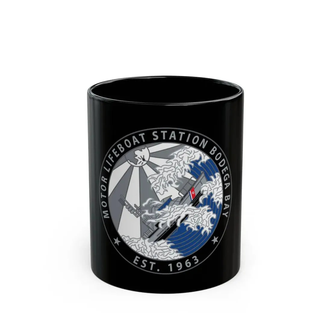 Motor Life Station Bodega Bay (U.S. Coast Guard) Black Coffee Mug - Go Mug Yourself