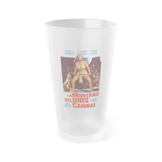 MOUNTAIN OF THE CANNIBAL GOD 1978 Movie Poster - Frosted Pint Glass 16oz 16oz Frosted - Go Mug Yourself
