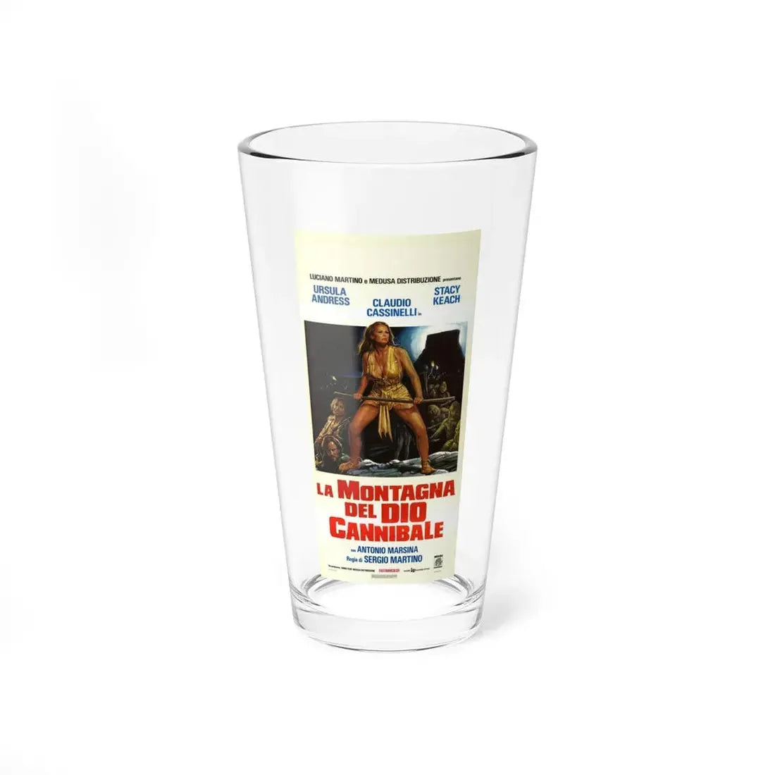 MOUNTAIN OF THE CANNIBAL GOD (ITALIAN) 1978 Movie Poster - Pint Glass 16oz 16oz - Go Mug Yourself