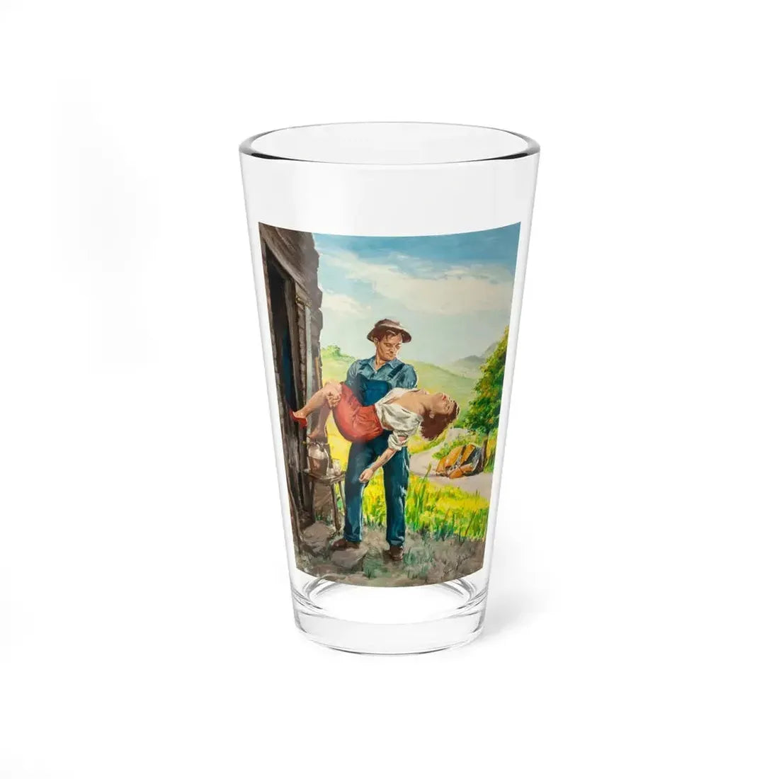 Mountain Woman, Uni Book paperback cover, 1953 - Pint Glass 16oz 16oz - Go Mug Yourself