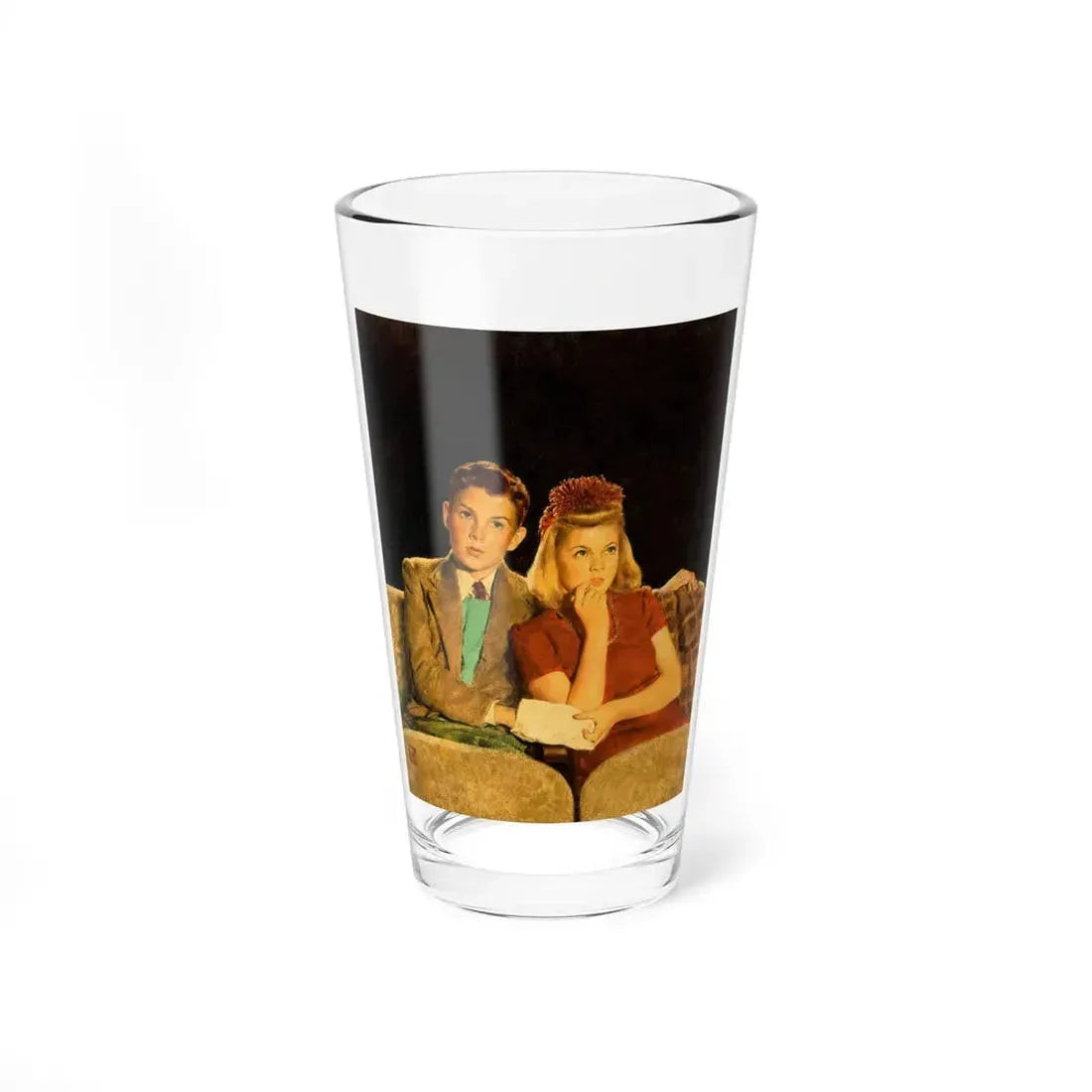 Movie Date, The Saturday Evening Post cover, April 4, 1942 (Magazine Illustration) Pint Glass 16oz 16oz - Go Mug Yourself