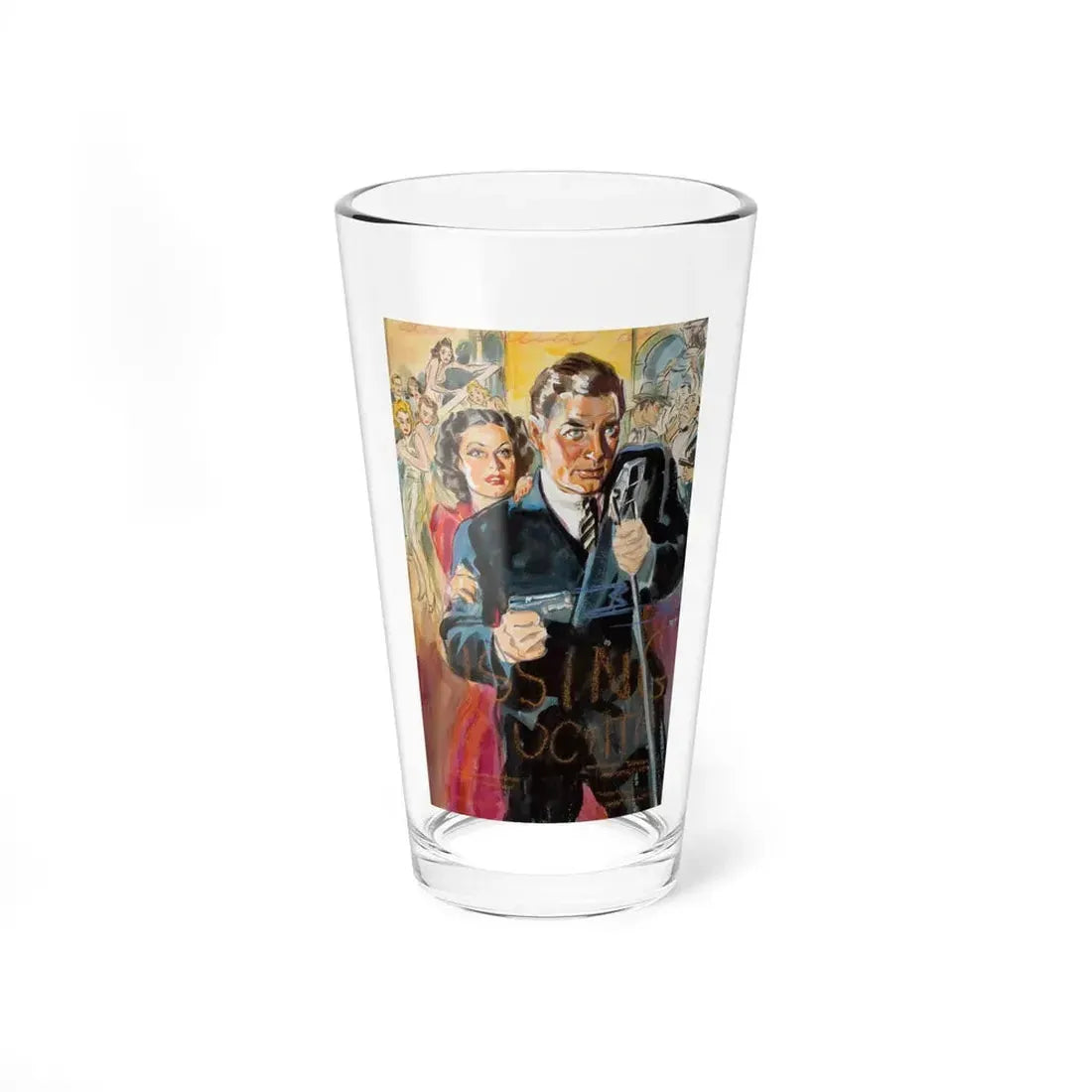 Movie poster preliminary art (Magazine Illustration) Pint Glass 16oz 16oz - Go Mug Yourself