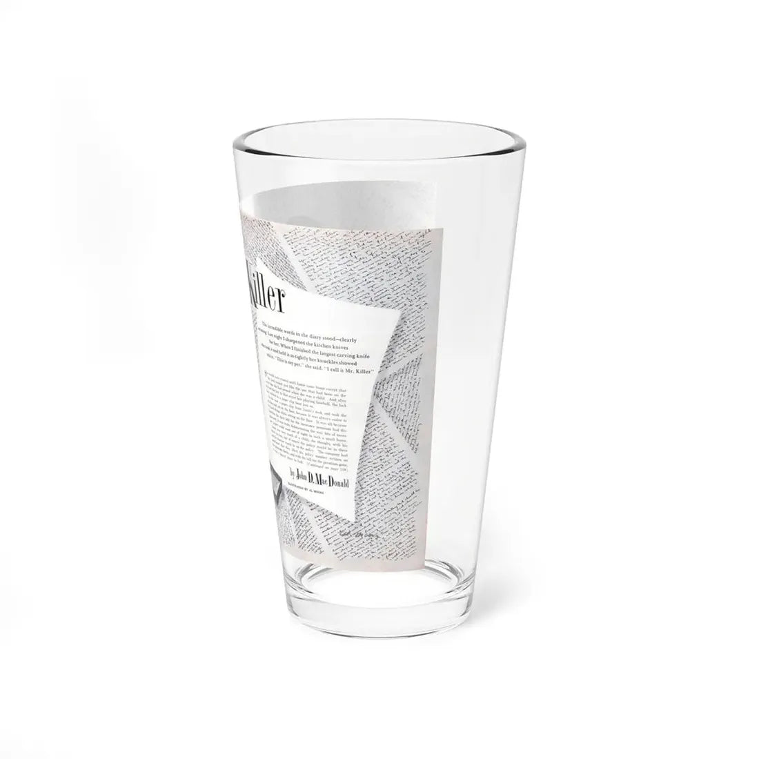 Mr. Killer, Today's Woman, January 1952 (Magazine Illustration) Pint Glass 16oz - Go Mug Yourself