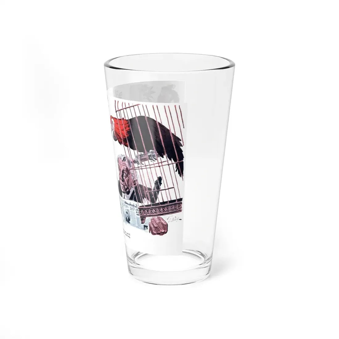 Mr. Peplum's Parrot, Everywoman's Magazine, March 1946 (Magazine Illustration) Pint Glass 16oz - Go Mug Yourself