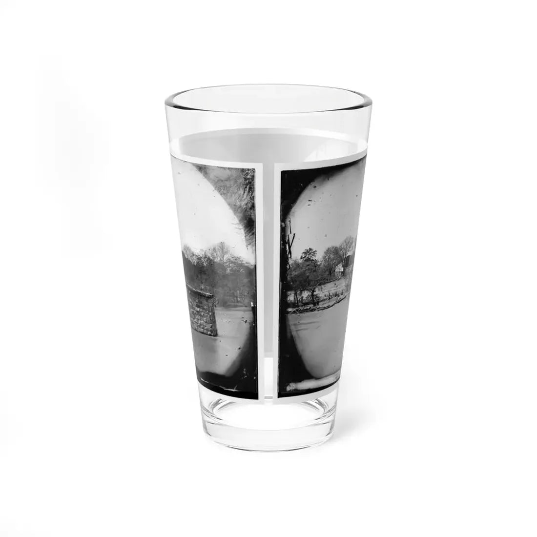 Mrs. Nelson's Crossing, Va. Ruins Of The Richmond And York River Railroad Bridge Across The Pamunkey, Above White House (U.S. Civil War) Pint Glass 16oz - Go Mug Yourself