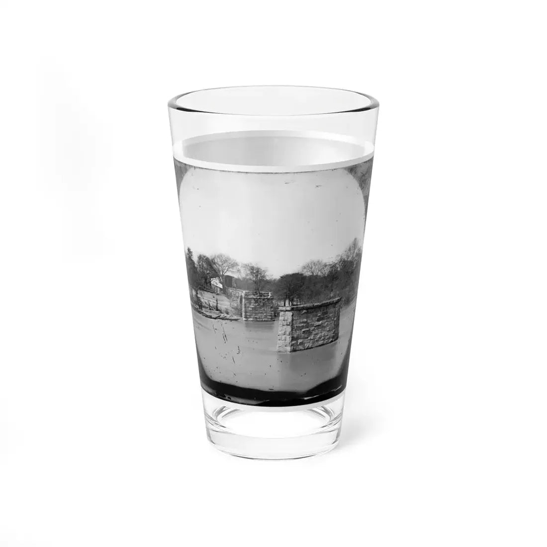 Mrs. Nelson's Crossing, Va. Ruins Of The Richmond And York River Railroad Bridge Across The Pamunkey, Above White House (U.S. Civil War) Pint Glass 16oz - Go Mug Yourself