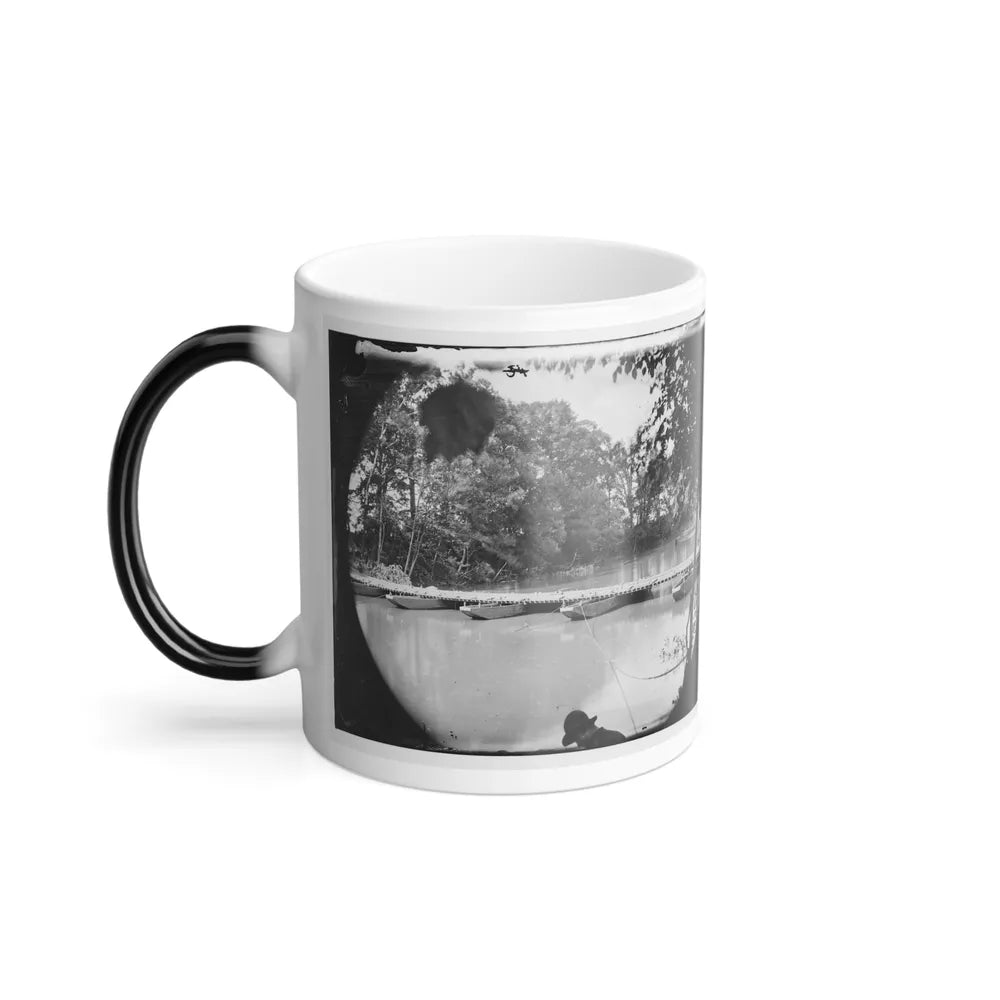 Mrs. Nelson's Crossing, Va. Pontoon Bridge Across the Pamunkey, Built by the 50Th New York Engineers (U.S. Civil War) Color Changing Coffee Mug 11oz-Go Mug Yourself