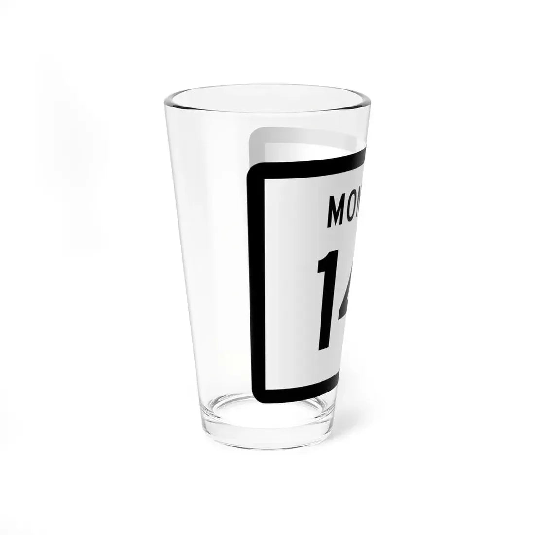 MT-141 (Montana) (Road Sign) Pint Glss 16oz - Go Mug Yourself
