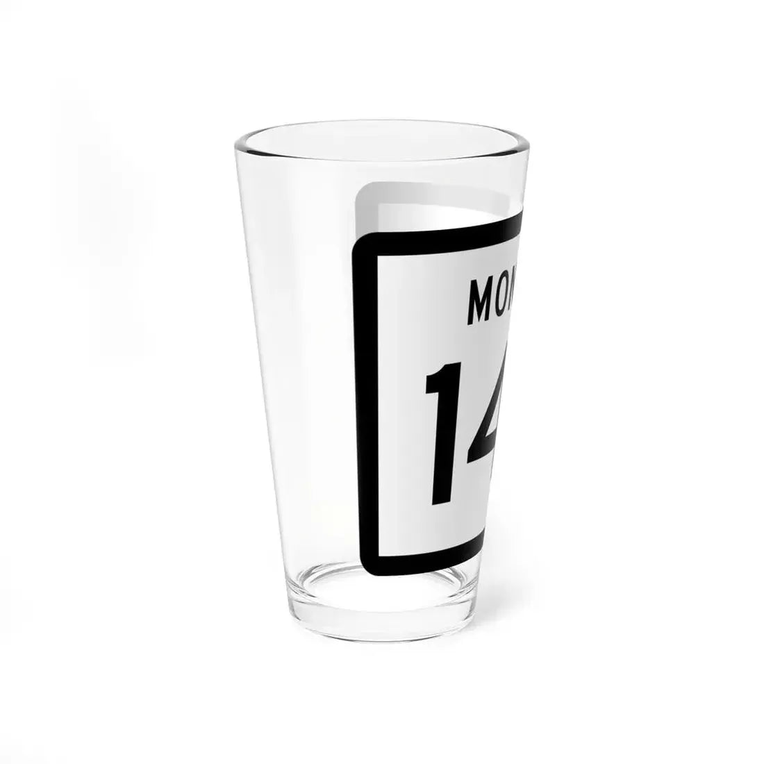 MT-146 (Montana) (Road Sign) Pint Glss 16oz - Go Mug Yourself