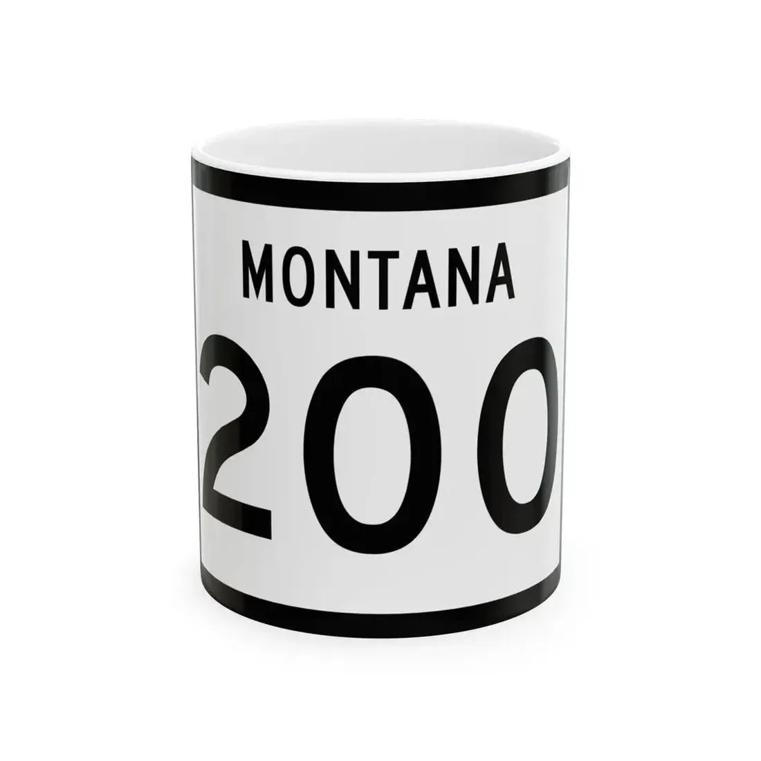 MT-200 (Montana) (Road Sign) White Coffee Mug 11oz - Go Mug Yourself