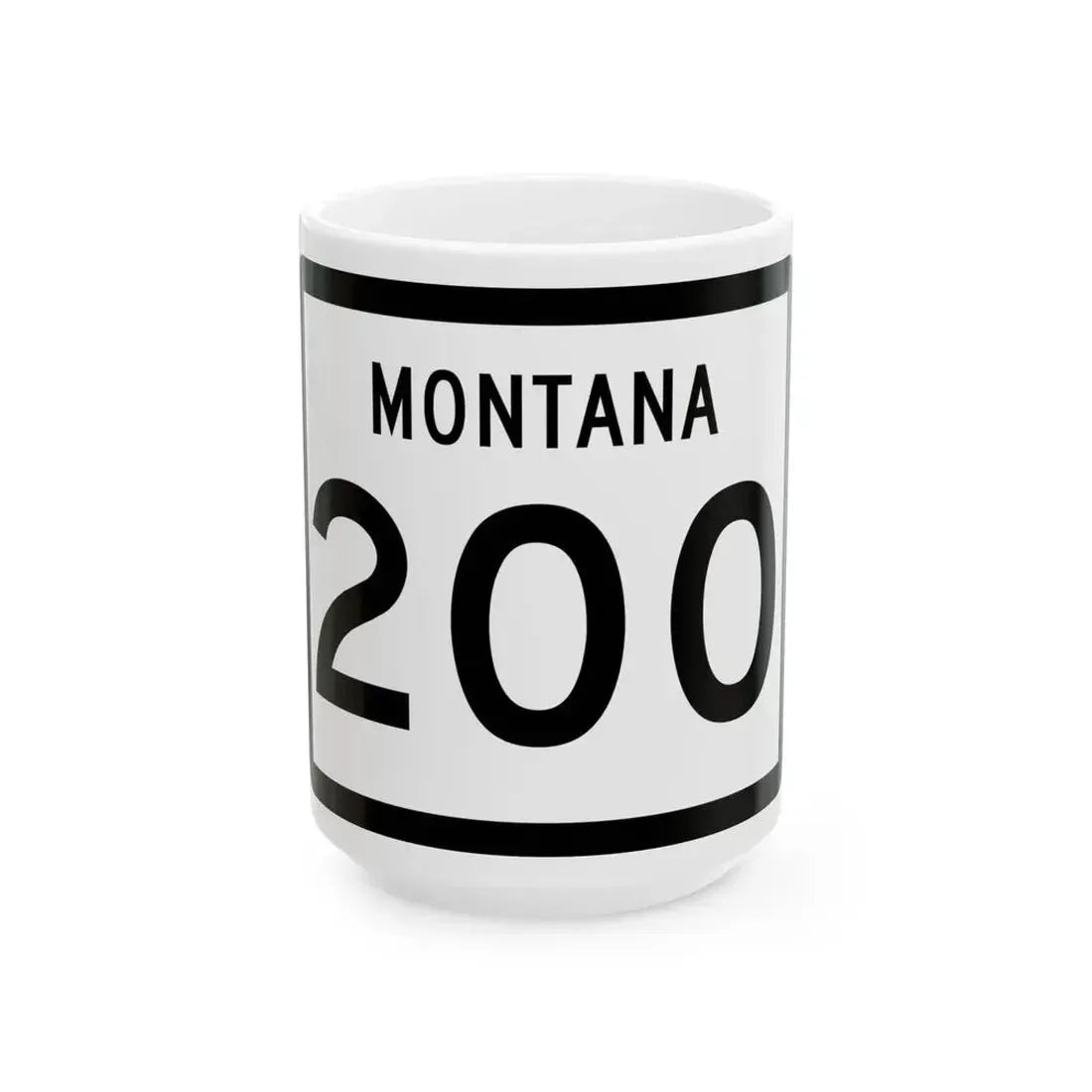 MT-200 (Montana) (Road Sign) White Coffee Mug 15oz - Go Mug Yourself