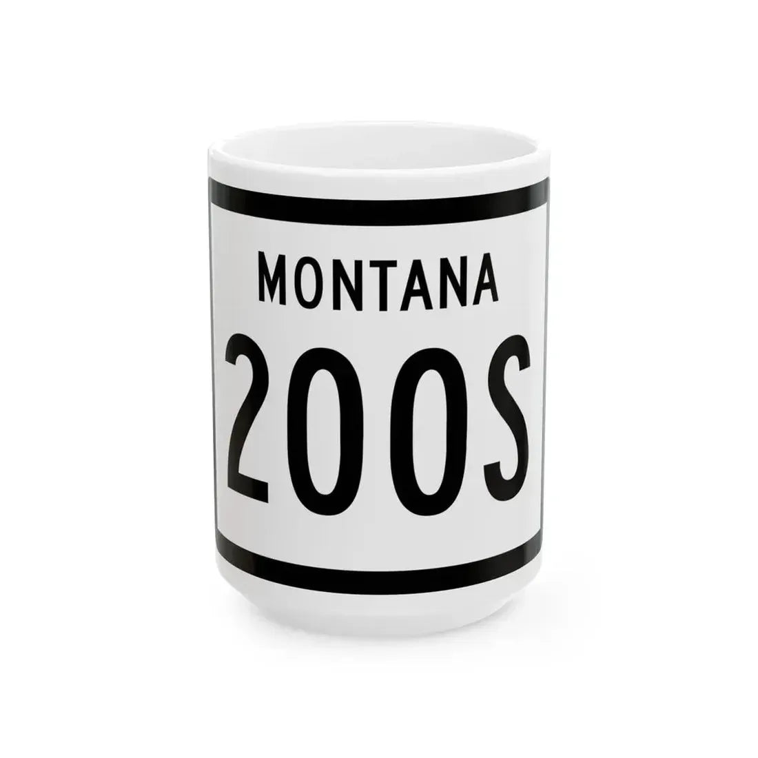 MT-200S (Montana) (Road Sign) White Coffee Mug 15oz - Go Mug Yourself