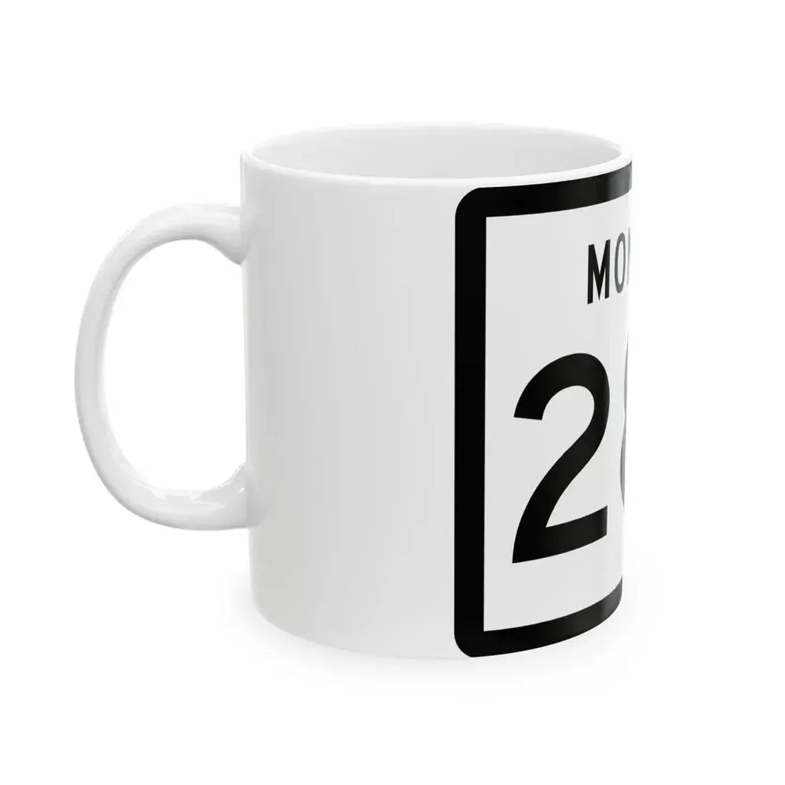 MT-287 (Montana) (Road Sign) White Coffee Mug - Go Mug Yourself