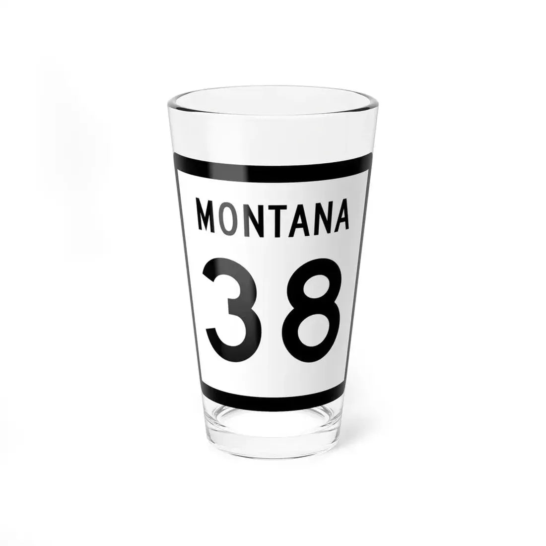 MT-38 (Montana) (Road Sign) Pint Glss 16oz 16oz - Go Mug Yourself