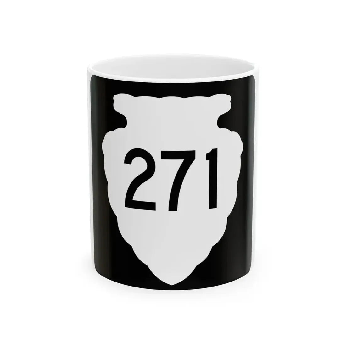 MT-sec-271 (Montana) (Road Sign) White Coffee Mug 11oz - Go Mug Yourself