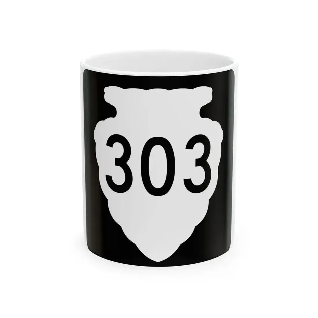 MT-sec-303 (Montana) (Road Sign) White Coffee Mug 11oz - Go Mug Yourself