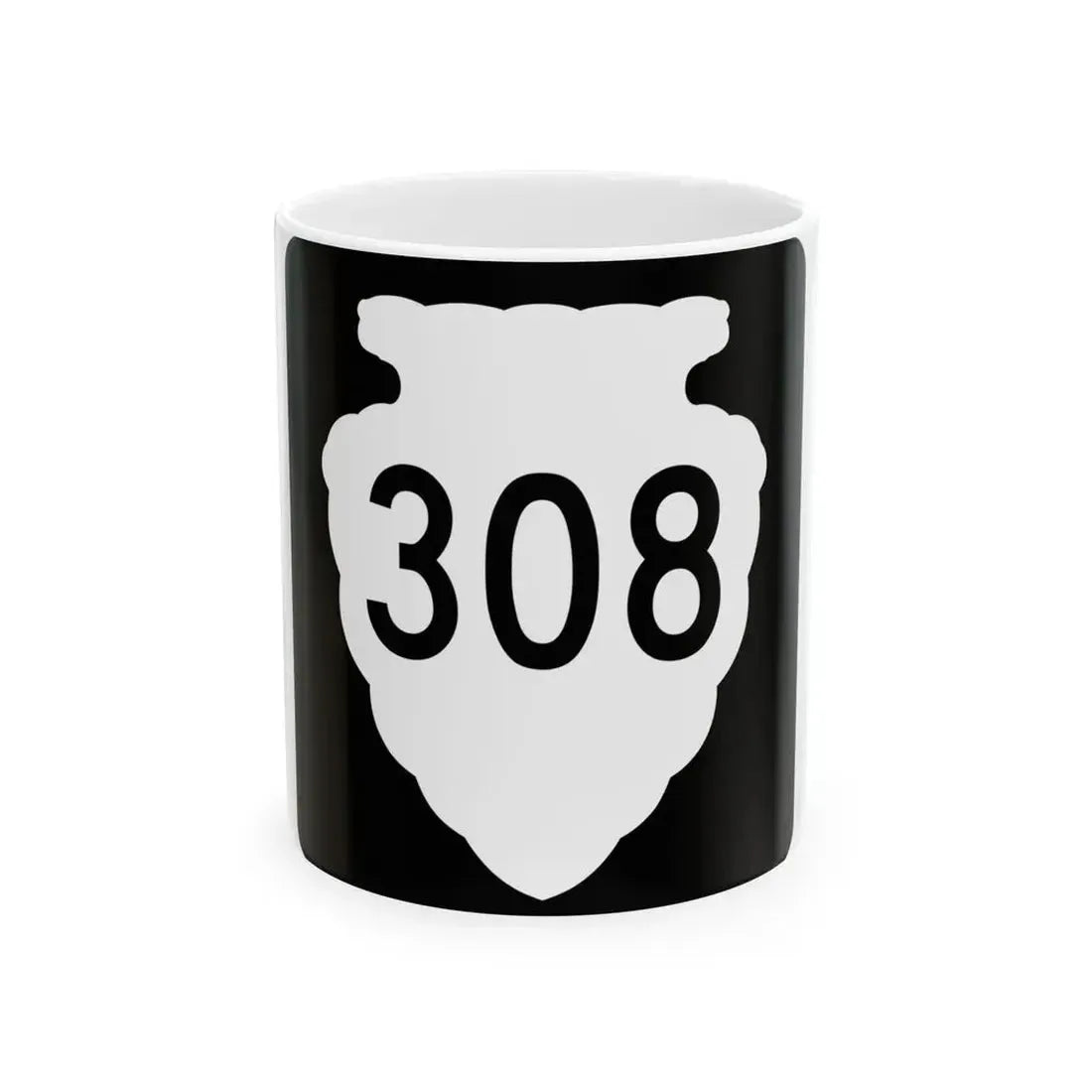 MT-sec-308 (Montana) (Road Sign) White Coffee Mug 11oz - Go Mug Yourself
