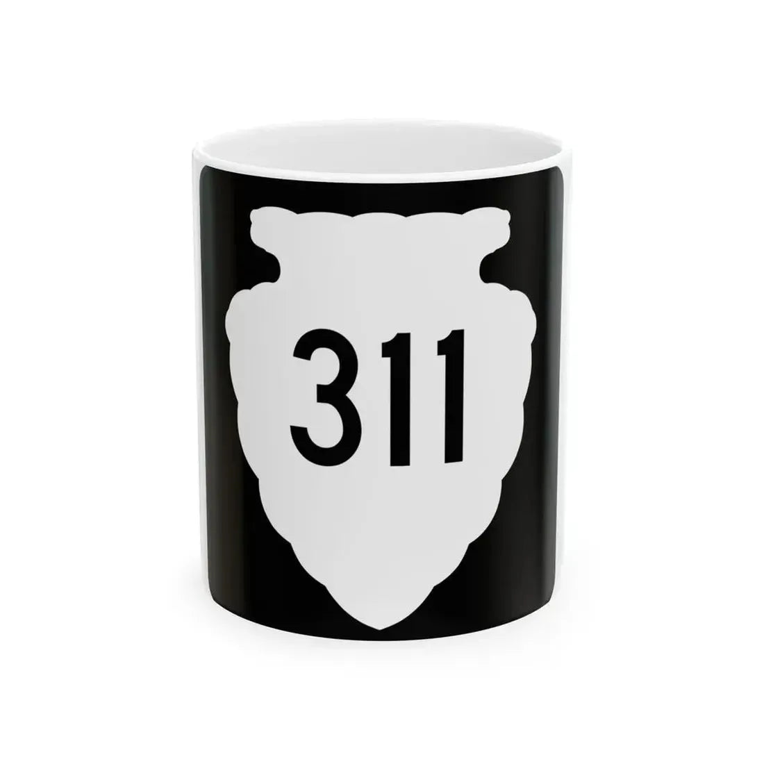 MT-sec-311 (Montana) (Road Sign) White Coffee Mug 11oz - Go Mug Yourself