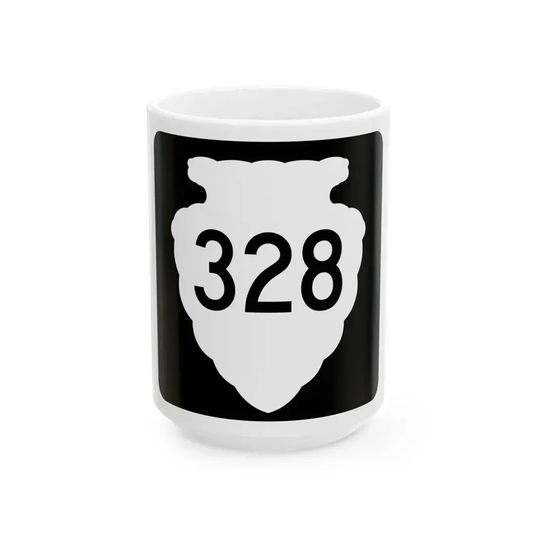 MT-sec-328 (Montana) (Road Sign) White Coffee Mug 15oz - Go Mug Yourself